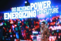 Direktur Utama PLN, Darmawan Prasodjo saat pembukaan ajang Electricity Connect 2024 di Jakarta Convention Center pada Rabu (20/11/2024).