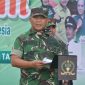 Kepala Ajudan Jenderal (Ajen) Kodam IV/Diponegoro, Kolonel Caj Yudi Wahyudi, memberikan sambutan saat bakti sosial di Desa Banjarpanepen Kecamatan Sumpiuh, Kabupaten Banyumas, Sabtu (7/12/2024).