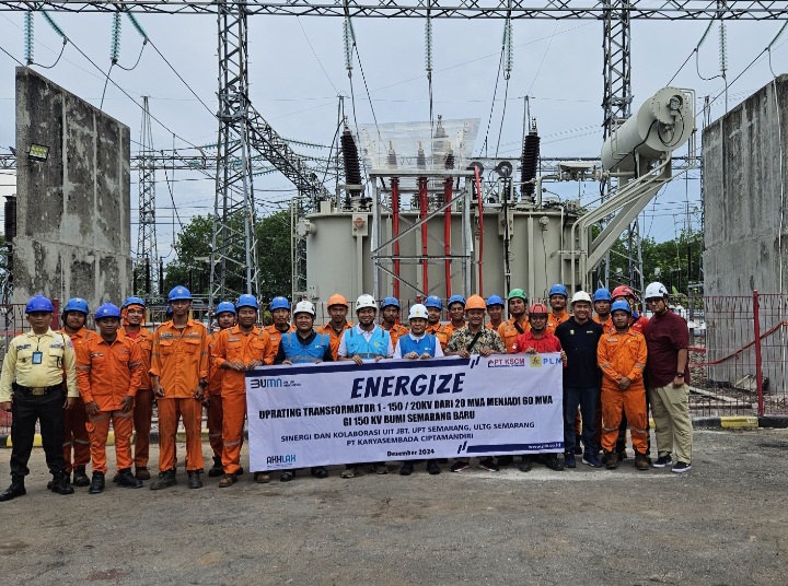 PLN UPT Semarang Berhasil Energize Trafo Kapasitas 50 MVA Di Gardu Induk BSB.