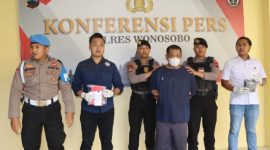 GS (33), warga Kertek, ditangkap atas dugaan kepemilikan narkotika jenis sabu dengan total berat bruto 1,2 gram.