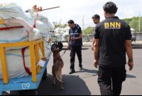 BNNP Jateng Gelar Operasi Interdiksi Terpadu di Bandara Ahmad Yani Semarang, Senin (24/12).