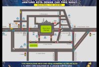 Skenario pengalihan arus lalu lintas di sekitar jantung kota Denak pada malam Tahun Baru 2025, Selasa (31/12).
