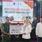Dandim 0716/Demak, Letkol Kav Maryoto selaku Ketua Bulan Dana PMI Tahun 2024 menyerahkan hasil Bulan Dana PMI Kepada Bupati Demak, Bupati Demak, Eisti'ana di Pendopo Satya Bhakti Praja, Selasa (14/1/2025).