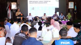 Penjabat (Pj.) Bupati Kudus Herda Helmijaya saat memberikan sambutan.