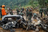Lokasi bencana banjir bandang dan tanah longsor di Kecamatan Petungkriyono, Kabupaten Pekalongan.