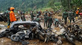 Lokasi bencana banjir bandang dan tanah longsor di Kecamatan Petungkriyono, Kabupaten Pekalongan.