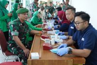 Donor Darah Akmil dalam rangka Peringati Hari Ulang Tahun ke-79 Persit KCK, Kamis (6/2).