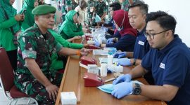 Donor Darah Akmil dalam rangka Peringati Hari Ulang Tahun ke-79 Persit KCK, Kamis (6/2).