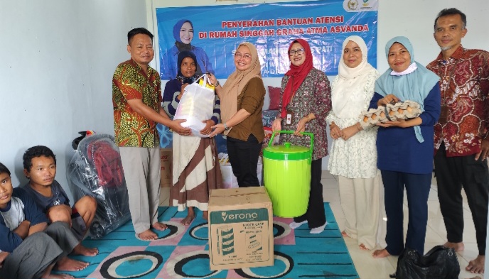 Rumah Singgah ODGJ Atma Asvanda saat menerima bantuan atensi, Sabtu (8/2/2025).