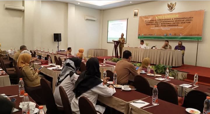Pertemuan Koordinasi Pencegahan dan Pengendalian Penyakit DBD dan Zoonosis Lintas Sektor dan Lintas Program Kabupaten Demak, Senin (10/2/25).