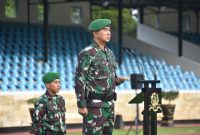 Danmentar Akmil, Brigadir Jenderal TNI Ali Akhwan pimpin Upacara Mingguan di Lapangan Sapta Marga, Akmil, Senin (10/2/2025).
