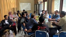 Persatuan Wartawan Indonesia (PWI) Rembang merayakan HPN Ke- 79 dengan sederhana di Sekretariat PWI, Gedung Balai Kartini, Minggu (9/2).