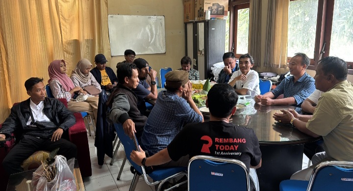 Persatuan Wartawan Indonesia (PWI) Rembang merayakan HPN Ke- 79 dengan sederhana di Sekretariat PWI, Gedung Balai Kartini, Minggu (9/2).