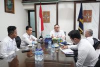 Kakanwil Kemenkum Jateng, Heni Susila Wardoyo (tengah) menerima utusan dari Universitas Dian Nuswantoro (UDINUS), Rabu (12/2/2025).