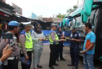 Satlantas Polres Demak Gelar Rampcheck Kendaraan, Rabu (12/2).