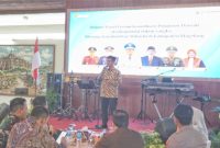 Pj. Bupati Magelang, Sepyo Achanto berpamitan kepada seluruh jajaran Forkopimda dan pejabat di lingkungan Pemkab Magelang, Jumat (14/2).
