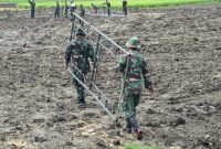 Lapangan desa Bandungrejo, Kecamatan Karanganyar, Kabupaten Demak, siap untuk upacara pembukann TMMD Reguler Ke - 123 Tahun 2025,  Kodim 0716/Demak.