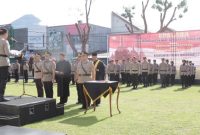 Kapolres Wonosobo, AKBP Donny Lumbantoruan memimpin serahterima Jabatan Wakapolres dan Kasatlantas Wonosobo, Selasa (18/2/2025).