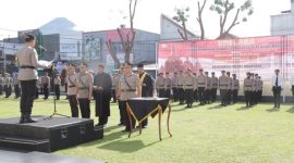 Kapolres Wonosobo, AKBP Donny Lumbantoruan memimpin serahterima Jabatan Wakapolres dan Kasatlantas Wonosobo, Selasa (18/2/2025).