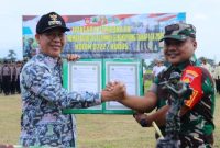 Penjabat (Pj) Bupati Kudus, Herda Helmijaya dan Dandim 0722/Kudus, Letkol Inf Hermawan Setya Budi.