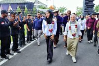 Wakil Bupati Bellinda Disambut Meriah Masyarakat Kudus, Jumat (21/2).