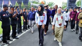 Wakil Bupati Bellinda Disambut Meriah Masyarakat Kudus, Jumat (21/2).