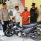 Aziz Firmansyah (24), warga Selomerto, pelaku pencurian sepeda motor, dibekuk aparat Polsek Selomerto, Polres Wonosobo.