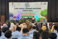 Wakil Bupati Wonosobo, Amir Husein saat menghadiri acara puncak peringatan Hari Peduli Sampah Nasional 2025 di Gedung Sasana Adipura, Selasa (25/2/2025).