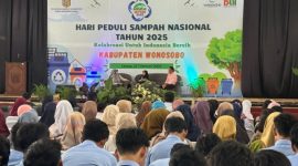 Wakil Bupati Wonosobo, Amir Husein saat menghadiri acara puncak peringatan Hari Peduli Sampah Nasional 2025 di Gedung Sasana Adipura, Selasa (25/2/2025).