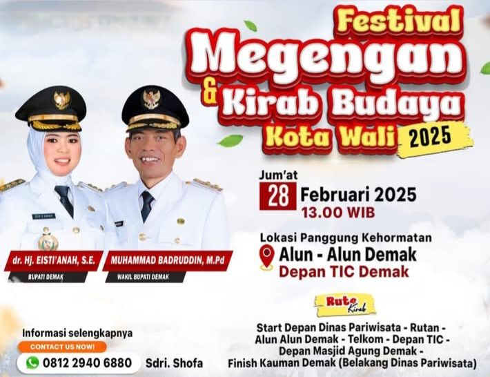Megengan dan Kirab Budaya Sambut Ramadhan 1446 H di Demak, Jumat (28/2).
