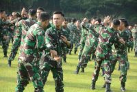Para prajurit Kodam IV/Diponegoro sedang mengikuti latihan Wasev BDT.
