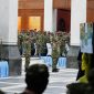 Presiden Prabowo Pimpin Upacara
Parade Senja di Akademi Militer, Kamis (27/2).