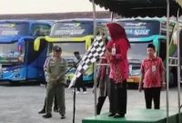 Ilustrasi pemberangkatan mudik gratis.