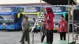 Ilustrasi pemberangkatan mudik gratis.