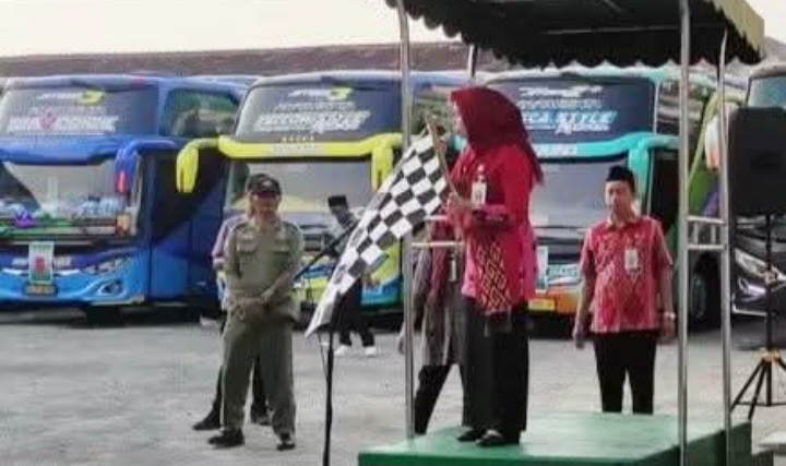 Ilustrasi pemberangkatan mudik gratis.