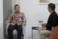 Kepala BNNP Jawa Tengah, Brigadir Jenderal Dr. H. Agus Rohmat, saat melakukan kunjungan ke kantor Jawa Pos Radar Semarang, Kamis (13/3/2025).