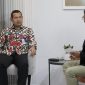 Kepala BNNP Jawa Tengah, Brigadir Jenderal Dr. H. Agus Rohmat, saat melakukan kunjungan ke kantor Jawa Pos Radar Semarang, Kamis (13/3/2025).