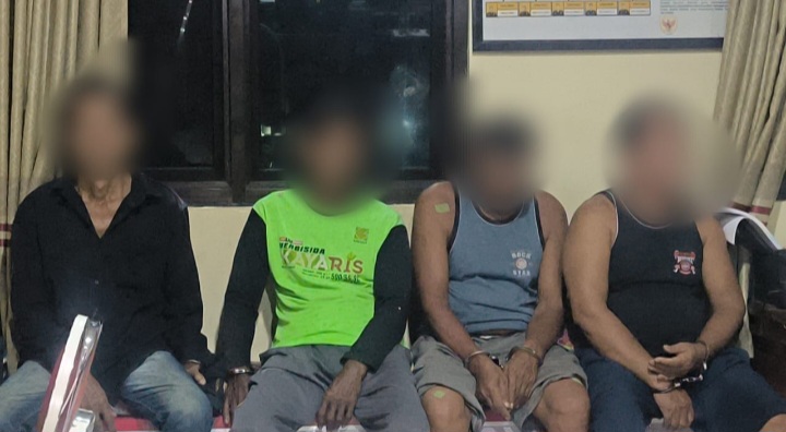 Empat orang pelaku judi di Desa Wonosekar, Kecamatan Karangawen, Kabupaten Demak, ditangkap Satuan Reserse Kriminal (Satreskrim) Polres Demak, Rabu (12/3/2025).