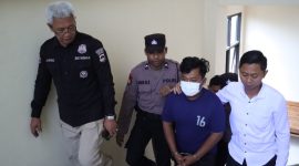 MAP (27) penganiaya teman pacarnya, jelang gelar perkara di Polres Demak, Senin (17/3/2025).