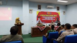 Bupati Demak, Eisti'anah, memberikan sambutan diacara peresmian Satgas Pemberantasan Barang Kena Cukai (BKC) Ilegal Kabupaten Demak Tahun 2025.