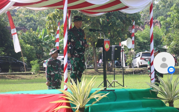 Dandim 0718/Pati, Letkol Inf Jon Young Saragi, pimpin Upacara Penutupan TMMD Sengkuyung Tahap I Tahun 2025 di Lapangan Desa Tanjungsari, Kecamatan Jakenan, Kabupaten Pati, Kamis (20/3/2025).