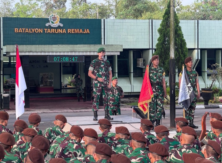 Batalyon Remaja Taruna Akademi Militer (Yon Remaja Akmil) menggelar acara pemberian penghargaan bagi pleton terbaik dan terendah, Sabtu (22/3/2025).