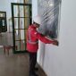 Petugas Dinas Kebudayaan dan Pariwisata (Dinbudpar) Kabupaten Rembang sedang melakukan Fumigasi di Museum R.A. Kartini.