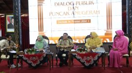 Talk show tentang peduli terhadap wanita, budaya dan kepemimpinan di Pendopo Kabupaten Demak, Minggu (25/5/2025) siang.
