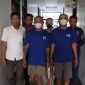 Tiga orang pelaku pembacokan saat gelar perkara di Mapolres Demak, Selasa (27/5).