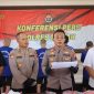 Waka Polres Demak, Kompol Satya Adi Nugraha (yengah) saat gelar perkara di Mapolres Demak, Rabu (28/5/2025) siang.