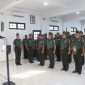 Komandan Kodim 0718/Pati, Letkol Arm Timotius Berlian Yogi Ananto memimpin acara Wisuda Purnatugas dan Pindah Satuan di Aula Makodim Jl. Jenderal Sudirman No. 79, Ngarus, Pati, Senin (21/7/2025).