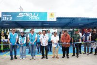 Peresmian SPKLU Center di Rest Area (RA) 319B dan 275A Tol Trans-Jawa, Pemalang, Rabu (20/8/2025).
