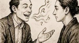 Ilustrasi orang bicara dengan orang lain.