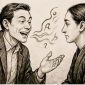 Ilustrasi orang bicara dengan orang lain.
